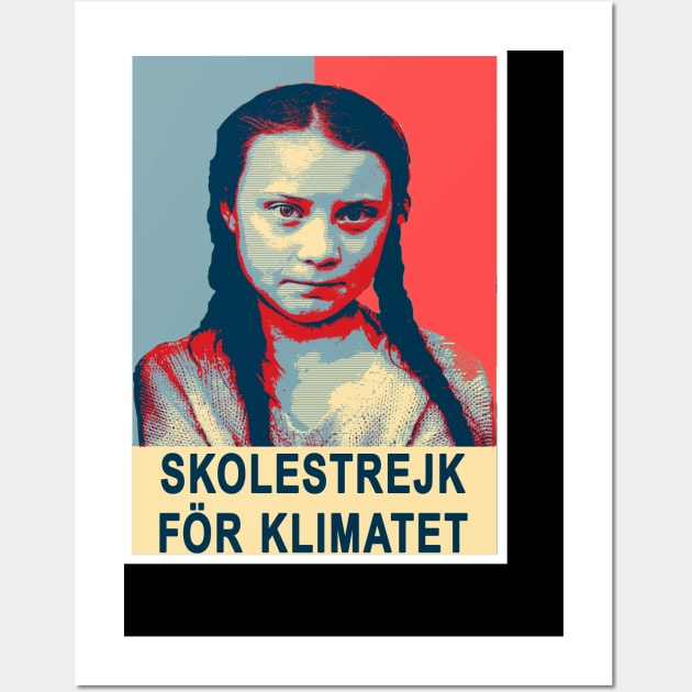 Greta Thunberg - title Wall Art by joyTrends